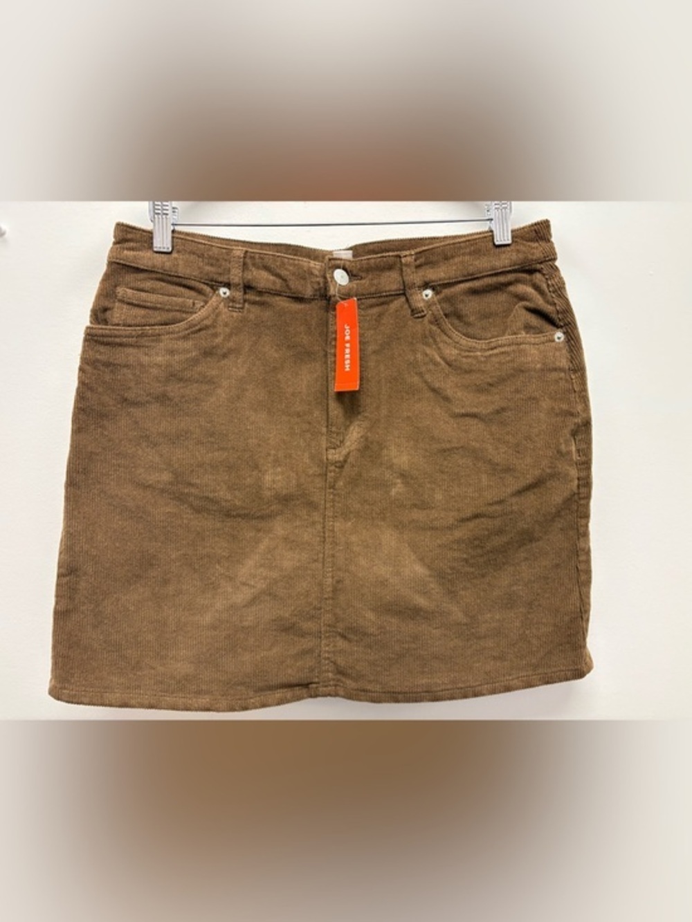 4 for $25 🤎 Joe Fresh Brown Corduroy Mini Skirt Size 30 NWT 🤎